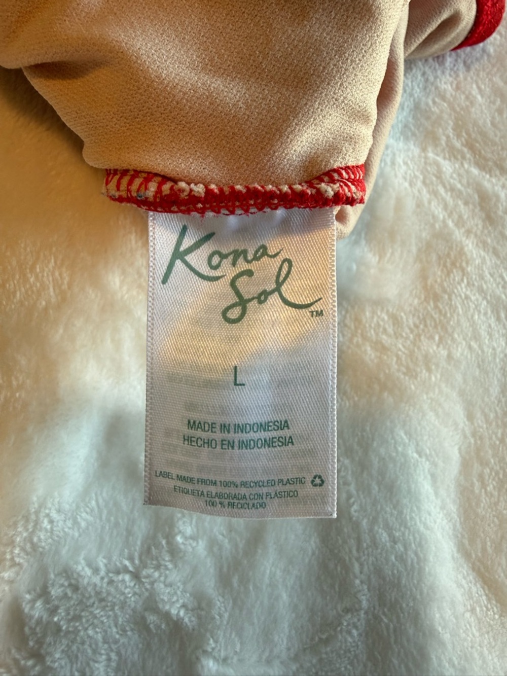 Kona Sol Red-Trim One Piece Swimsuit - Picture 3 of 8